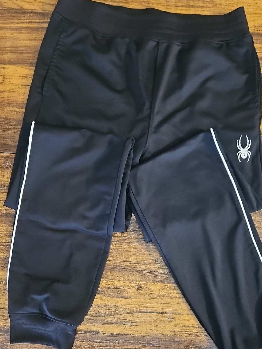 Spyder Black Kids Athletic Joggers with White Accents